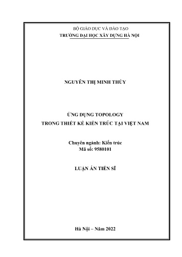 Luận án Ứng dụng Topology trong thiết kế kiến trúc tại Việt Nam